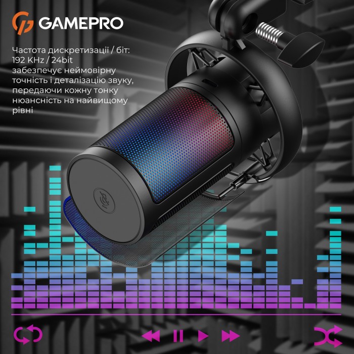 Конденсаторний USB мікрофон з пантографом GamePro (UGM145B) (UGM145B)