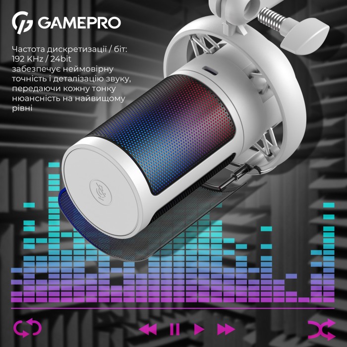 Конденсаторний USB мікрофон GamePro (UGM105W) (UGM105W)