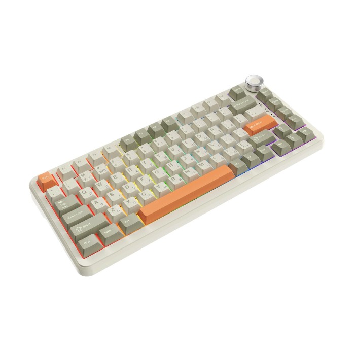 Бездротова механічна клавіатура Ajazz AK820 MAX Flying Fish Switch Retro Colour - 8000 mAh (AK820MAX (AK820MAX-FF-R)