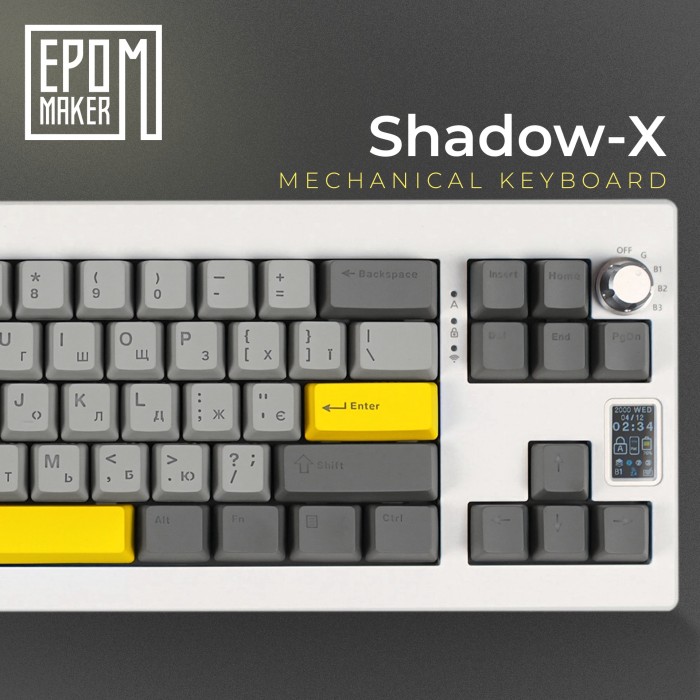 Клавіатура механічна бездротова EPOMAKER Shadow-X Wisteria Linear White (SHX-W-WL) (SHX-W-WL)