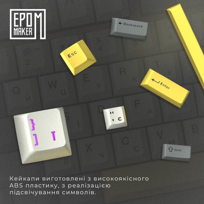 Клавіатура механічна бездротова EPOMAKER EP64 Mulan White (EP64-W-M) (EP64-W-M)
