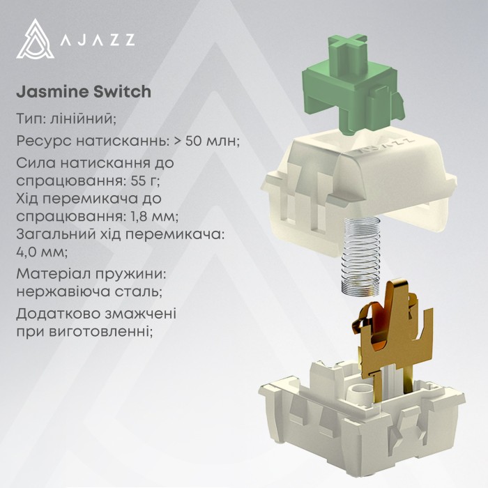 Клавіатура механічна бездротова Ajazz AK870 PLUS Murad Switch RGB Wireless/Bluetooth/USB White (AK870-MU-BWD)