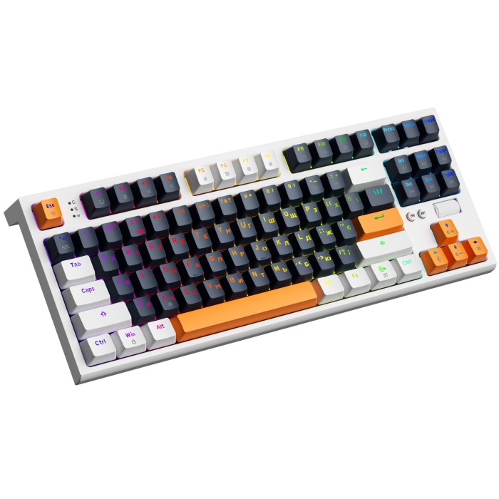 Дротова механічна клавіатура GamePro MK180W (Red) з Hot-Swap RGB White (MK180W)
