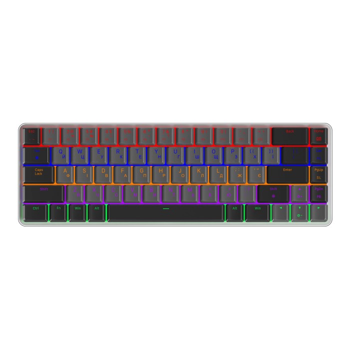 Бездротова механічна клавіатура GamePro MK122R Red Switch Low Profile Wireless Dark Gray (MK122R)