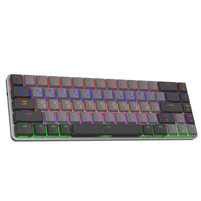 Бездротова механічна клавіатура GamePro MK122R Red Switch Low Profile Wireless Dark Gray (MK122R)
