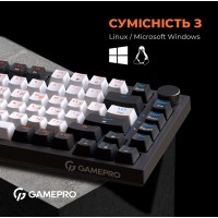 Дротова механічна клавіатура GamePro MK160B (Red) з Hot-Swap RGB Black (MK160B)
