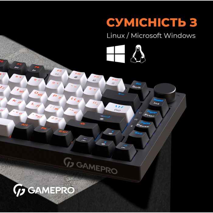 Дротова механічна клавіатура GamePro MK160B (Red) з Hot-Swap RGB Black (MK160B)