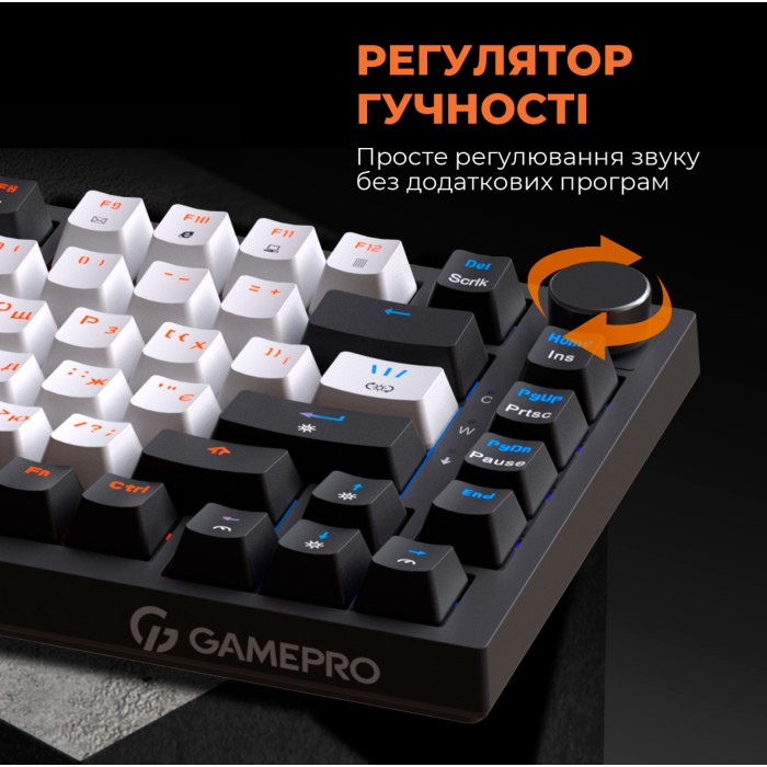 Дротова механічна клавіатура GamePro MK160B (Red) з Hot-Swap RGB Black (MK160B)