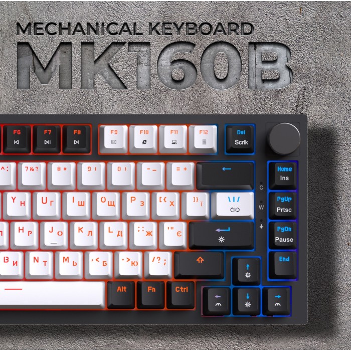 Дротова механічна клавіатура GamePro MK160B (Red) з Hot-Swap RGB Black (MK160B)