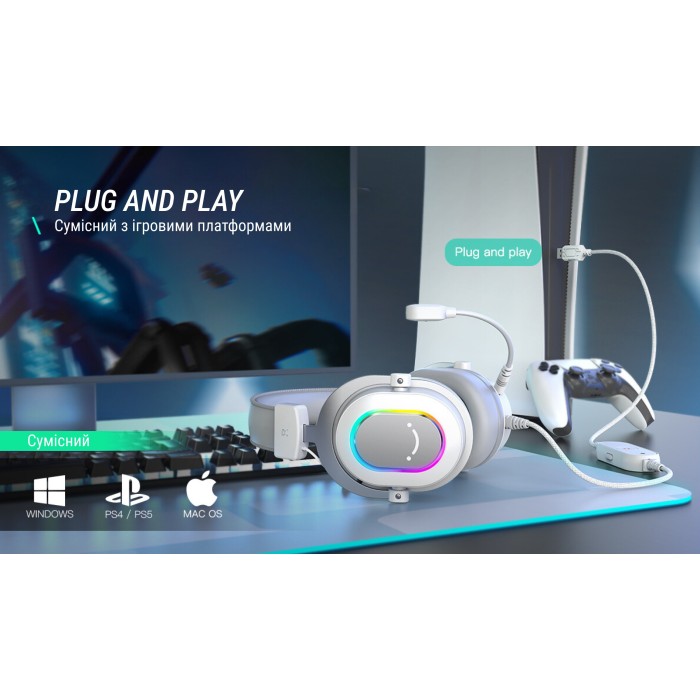 Гарнітура Fifine RGB H6W (H6W)