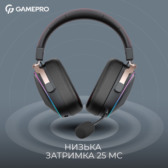 Бездротова ігрова гарнітура GamePro Asgard Valkyria (HSW249) (HSW249B)