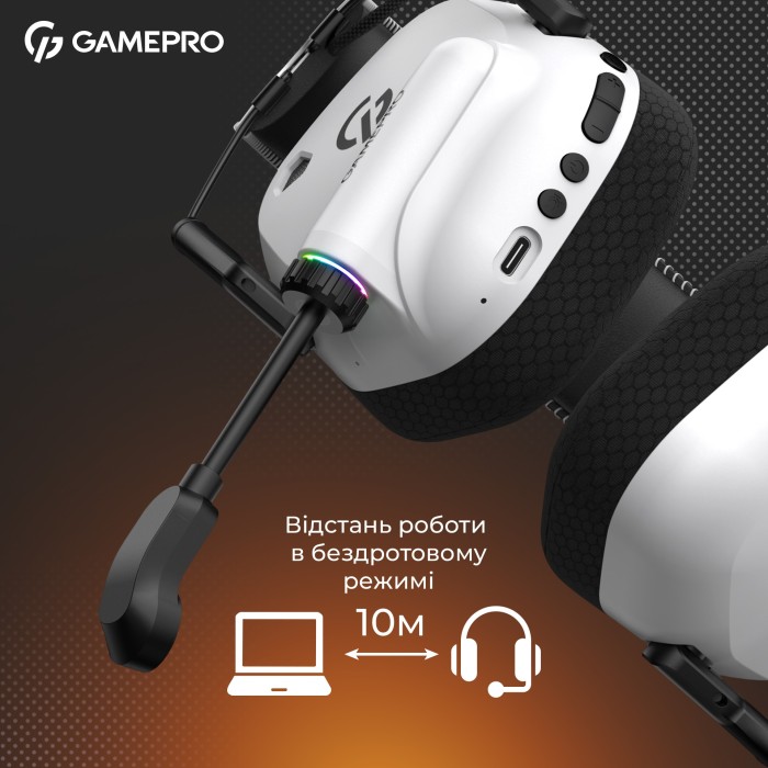 Бездротова ігрова гарнітура Gamepro Genesis Mercury Pro (HSW120W) 3-Mode (HSW120W)