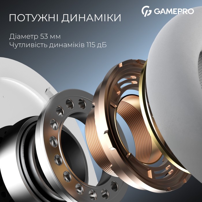 Бездротова ігрова гарнітура GamePro Asgard Freya Pro (HSW201WB) (HSW201WB)