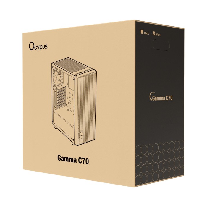 Корпус для комп'ютера ATX W/O PSU GAMMA C70 WH ARGB (GAMMA-C70-WHG400XX-GL) OCYPUS (GAMMA-C70-WHG400XX-GL)