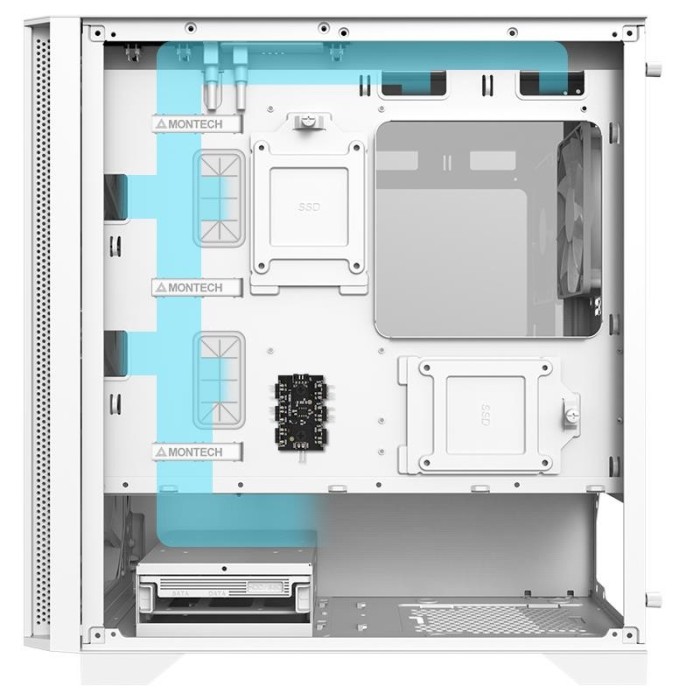 Корпус MATX W/O PSU AIR 100 ARGB (W) MONTECH (AIR 100 ARGB (W))