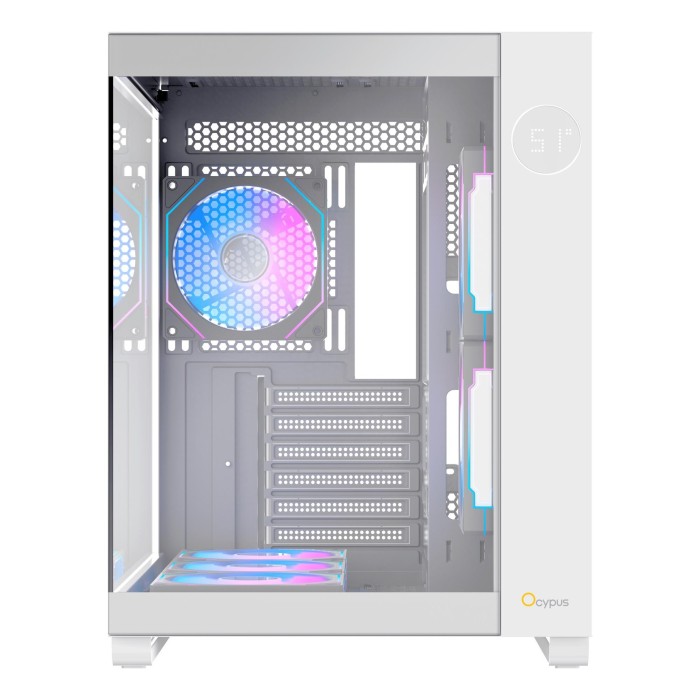 Корпус для комп'ютера ATX W/O PSU IOTA C70 WH ARGB (IOTA-C70-WHD600XX-GL) OCYPUS (IOTA-C70-WHD600XX-GL)