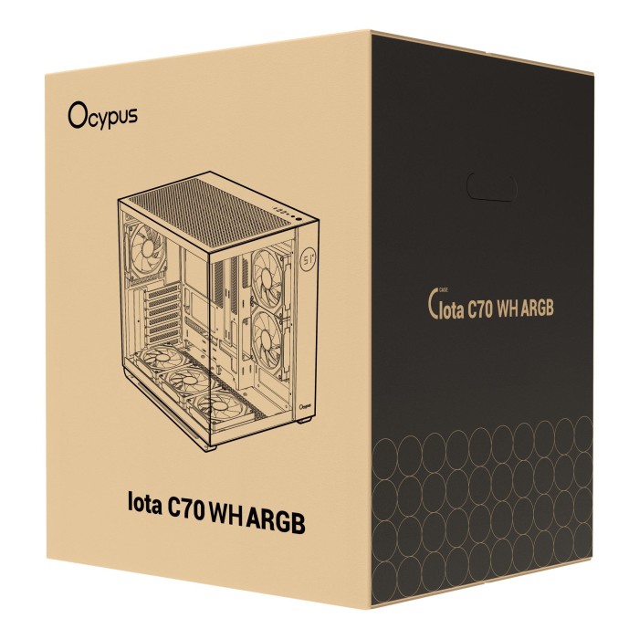 Корпус для комп'ютера ATX W/O PSU IOTA C70 WH ARGB (IOTA-C70-WHD600XX-GL) OCYPUS (IOTA-C70-WHD600XX-GL)