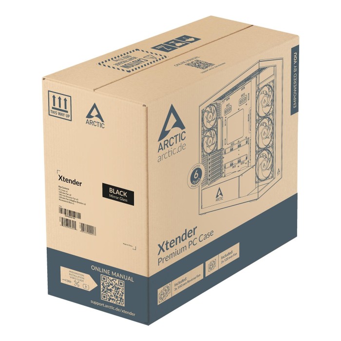 Корпус EATX W/O PSU XTENDER BLK ACPCC00018A ARCTIC (ACPCC00018A)