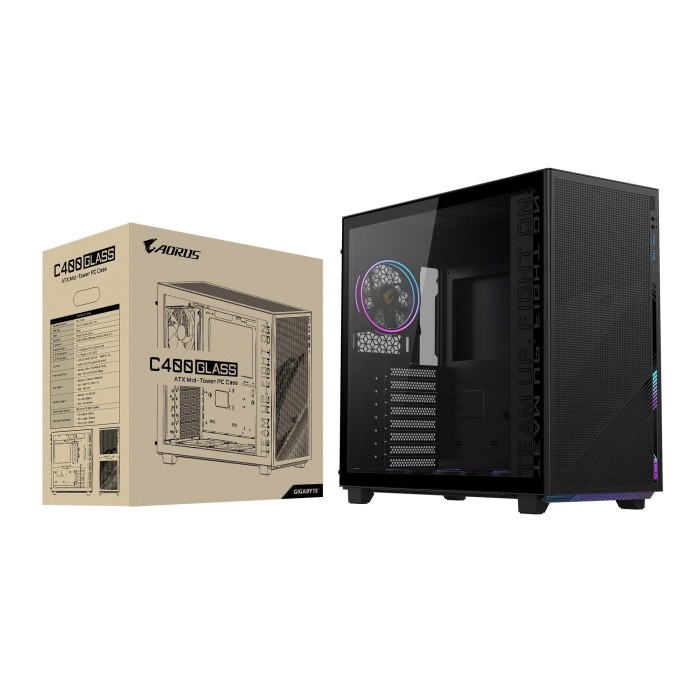 Корпус ATX W/O PSU GB-AC400G ST BLACK GIGABYTE (GB-AC400G ST)