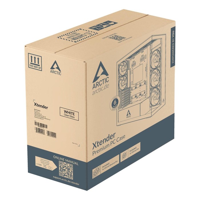 Корпус EATX W/O PSU XTENDER WHT ACPCC00014A ARCTIC (ACPCC00014A)