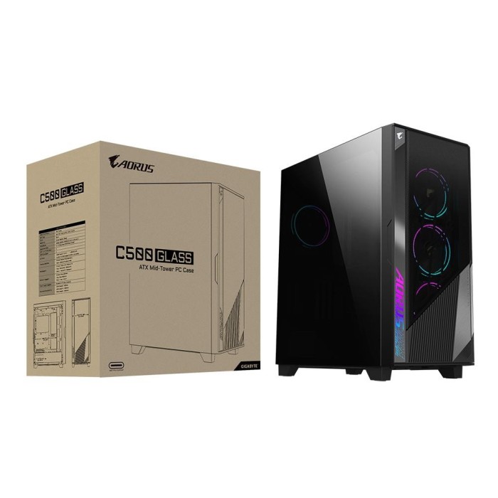Корпус EATX W/O PSU GB-AC500G ST BLACK GIGABYTE (GB-AC500G ST)