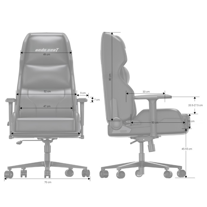 Крісло ігрове Anda Seat X1 Gaming Sofa Black PVC (AD-W-SF01-04-B-PV)
