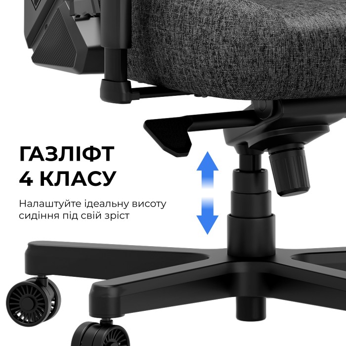 Крісло ігрове Anda Seat Kaiser 3E XL Black Fabric (AD23YC-XL-09-B-CF-B01)