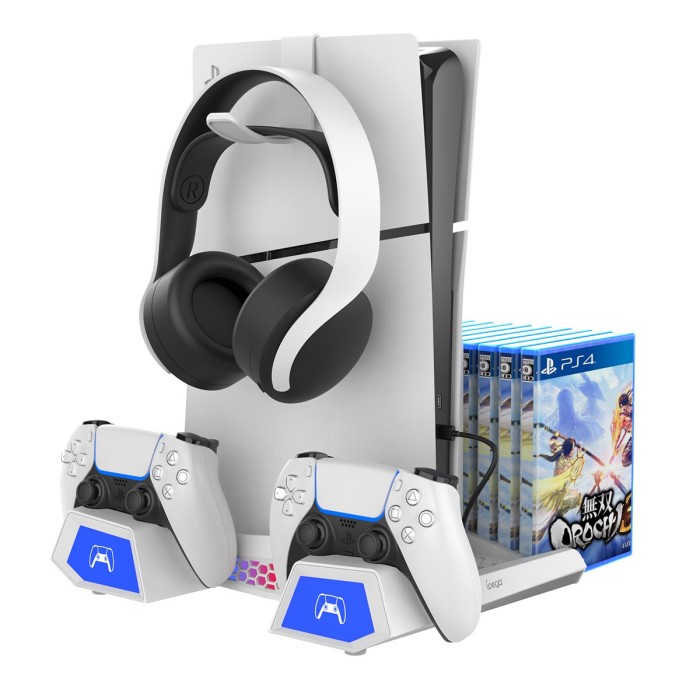 Підставка для Sony PlayStation 5 Slim з зарядкою для геймпадів DualSense iPega PG-P5S023 (PG-P5S023)