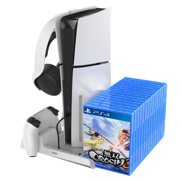 Підставка для Sony PlayStation 5 Slim з зарядкою для геймпадів DualSense iPega PG-P5S023 (PG-P5S023)