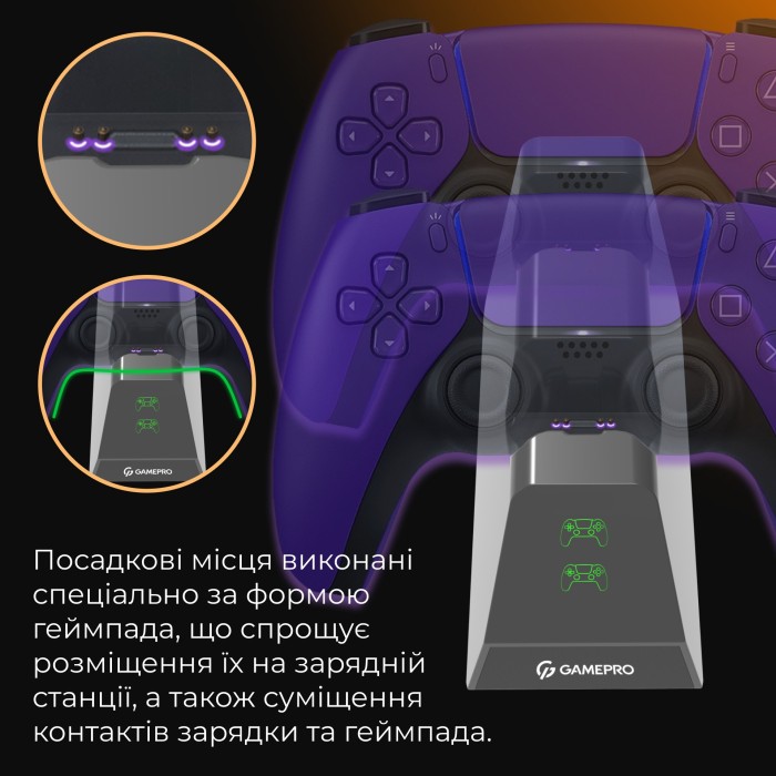 Зарядна станція для геймпадів PS5 GamePro CHS420B (CHS420B)