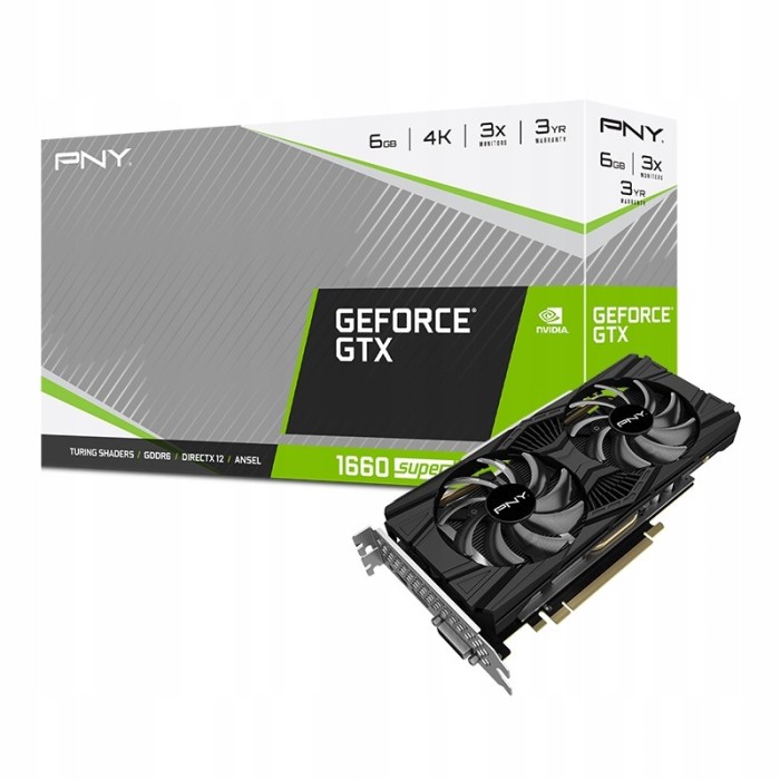 Відеокарта PNY GeForce GTX 1660 Ti Dual Fan 6GB GDDR6 (VCG1660T6DFPPB)