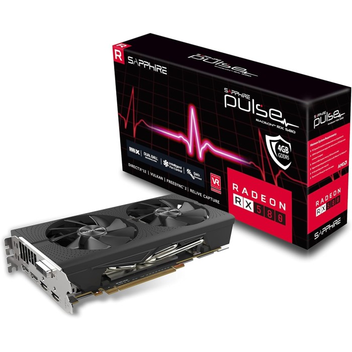 Відеокарта Sapphire AMD Radeon RX 580 Pulse 4GB GDDR5 (11265-09)