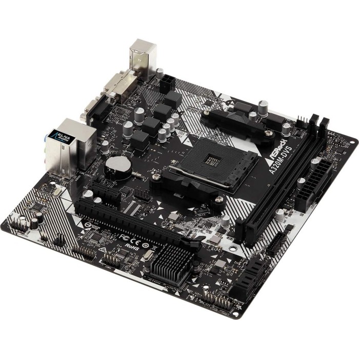 Материнська плата ASRock A320M-DVS R4.0 (sAM4, AMD A320, MicroATX) (A320M-DVS R4.0)