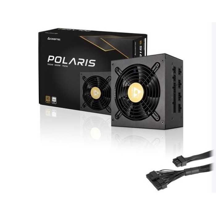 Блок живлення CHIEFTEC Polaris (750W), >90%, 80+ Gold, 120мм, 1xMB 24pin(20+4), 2xCPU 8pin(4+4), 3xMolex, 8xSATA, 4xPCIe 8pin(6+2), Fully Modular (PPS-750FC)