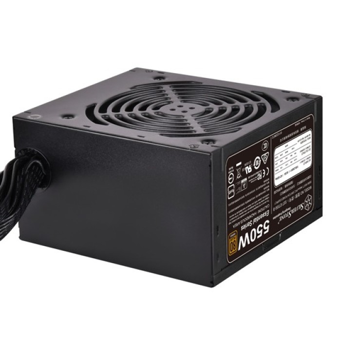 Блок живлення SilverStone Strider Essential (550W), >85%, 80+ Bronze, 120мм, 1xMB 24pin(20+4), 1xCPU 8pin(4+4), 3xMolex, 6xSATA, 2xPCIe 8pin(6+2) (SST-ET550-B)