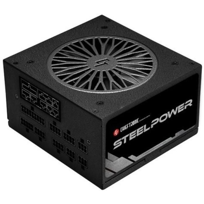 Блок живлення CHIEFTEC Steel Power (650W), >85%, 80+ Bronze, 120мм, 1xMB 24pin(20+4), 2xCPU 8pin(4+4), 3xMolex, 6xSATA, 4xPCIe 8pin(6+2), Fully Modular (BDK-650FC)