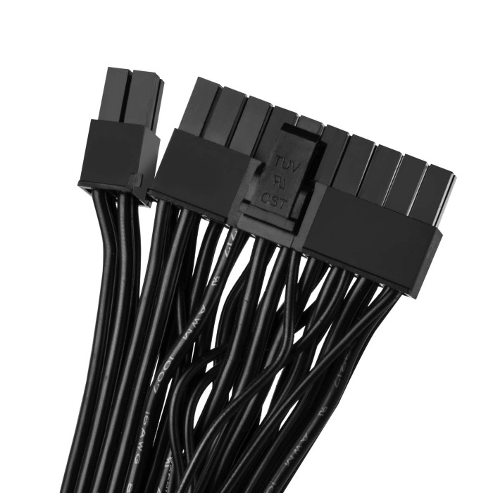 Блок живлення SilverStone Decathlon Cybenetics (1000W), >90%, 80+ Gold, 135мм, 1xMB 24pin(20+4), 2xCPU 8pin(4+4), 3xMolex, 12xSATA, 6xPCIe 8pin(6+2), 1x(12+4)pin, 1x12VHPWR, Fully Modular (SST-DA1000R-GM)