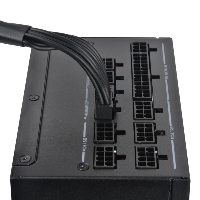 Блок живлення SilverStone Hela Cybenetics (1200W), >90%, 80+ Platinum, 135мм, 1xMB 24pin(20+4), 2xCPU 8pin(4+4), 3xMolex, 12xSATA, 6xPCIe 8pin(6+2), 1x12VHPWR, 1xFDD, Fully Modular (SST-HA1200R-PM)