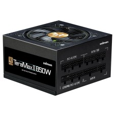 Блок живлення Zalman Teramax 2 (850W), >90%, 80+ Gold, 120мм, 1xMB 28pin (18+10), 2xCPU 8pin(4+4), 3xMolex, 12xSATA, 4xPCIe 8pin(6+2), 1xPCIe GEN5 16pin, Fully Modular (ZM850-TMX2)
