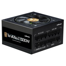 Блок живлення Zalman Teramax 2 (1000W), >90%, 80+ Gold, 120мм, 1xMB 28pin (18+10), 2xCPU 8pin(4+4), 3xMolex, 12xSATA, 4xPCIe 8pin(6+2), 1xPCIe GEN5 16pin, Fully Modular (ZM1000-TMX2)
