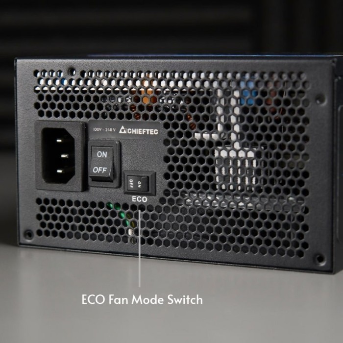Блок живлення CHIEFTEC Atmos (850W), >90%, 80+ Gold, 120мм FDB, 1xMB 24pin(20+4), 2xCPU 8pin(4+4), 4xMolex, 9xSATA, 2xPCIe 8pin(6+2), 1xPCIe GEN5 16pin, Fully Modular (CPX-850FC)