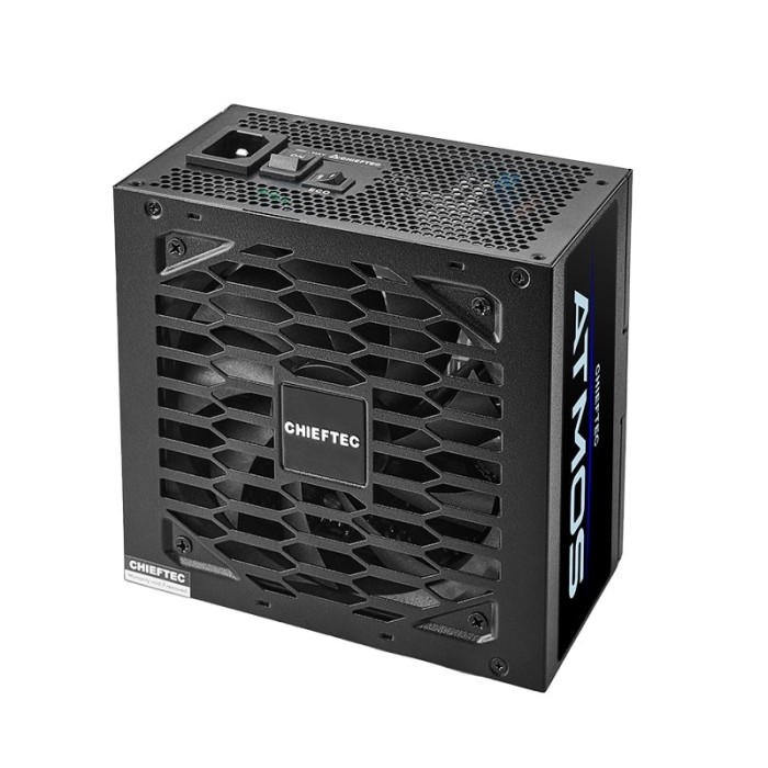 Блок живлення CHIEFTEC Atmos (850W), >90%, 80+ Gold, 120мм FDB, 1xMB 24pin(20+4), 2xCPU 8pin(4+4), 4xMolex, 9xSATA, 2xPCIe 8pin(6+2), 1xPCIe GEN5 16pin, Fully Modular (CPX-850FC)