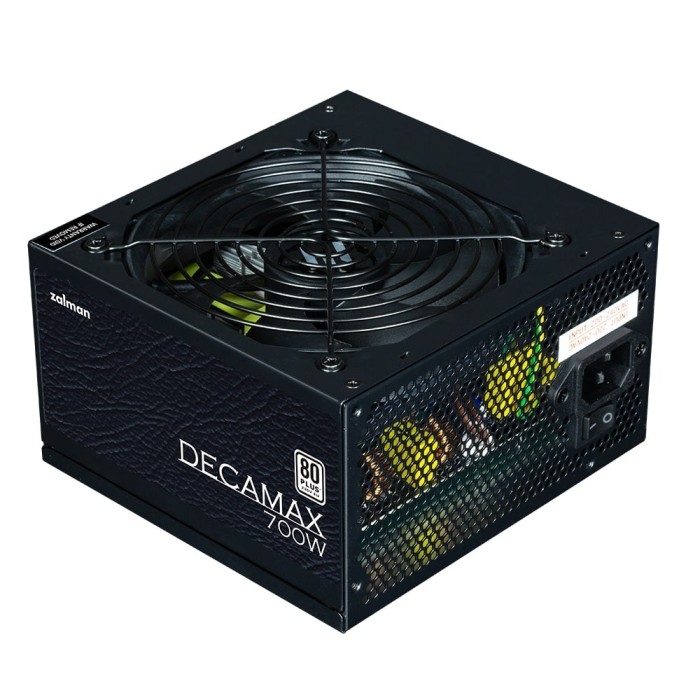 Блок живлення Zalman Decamax (700W) 85%, 80 Plus, 120мм, 1xMB 24pin(20+4), 1xCPU 8(4+4)+4pin, 3xMolex, 6xSATA, 4xPCIe 8pin(6+2) (ZM700-LX3)