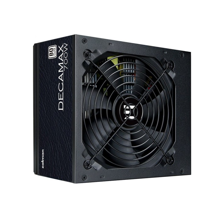 Блок живлення Zalman Decamax (700W) 85%, 80 Plus, 120мм, 1xMB 24pin(20+4), 1xCPU 8(4+4)+4pin, 3xMolex, 6xSATA, 4xPCIe 8pin(6+2) (ZM700-LX3)