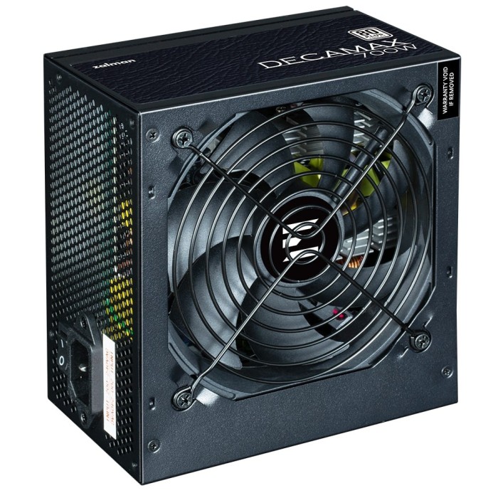 Блок живлення Zalman Decamax (700W) 85%, 80 Plus, 120мм, 1xMB 24pin(20+4), 1xCPU 8(4+4)+4pin, 3xMolex, 6xSATA, 4xPCIe 8pin(6+2) (ZM700-LX3)