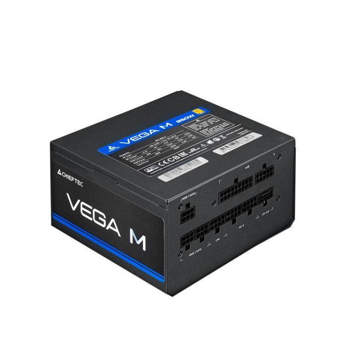 Блок живлення CHIEFTEC Vega M (850W), >90%, 80+ Gold, 135мм FDB, 1xMB 24pin(20+4), 2xCPU 8pin(4+4), 3xMolex, 6xSATA, 4xPCIe 8pin(6+2), 1xPCIe GEN5 16pin, Fully Modular (PPG-850-C)