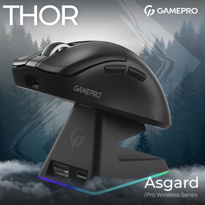 Бездротова ігрова миша GamePro Asgard Thor (GM023B) 1К зарядна станція\ресивер (GM023B)