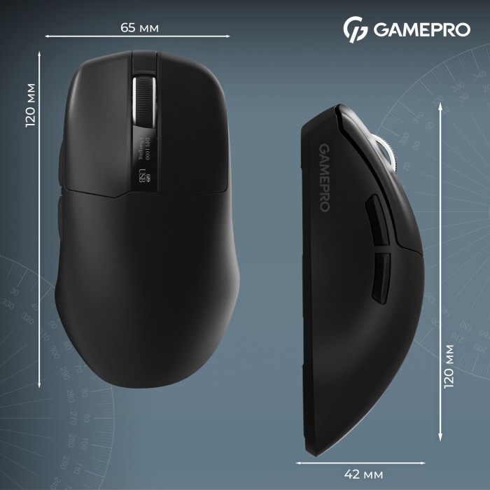 Бездротова ігрова миша GamePro Asgard Thor (GM023B) 1К зарядна станція\ресивер (GM023B)