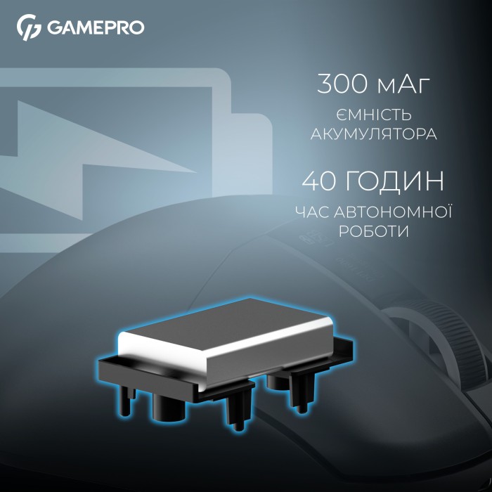 Бездротова ігрова миша GamePro Asgard Thor (GM023B) 1К зарядна станція\ресивер (GM023B)