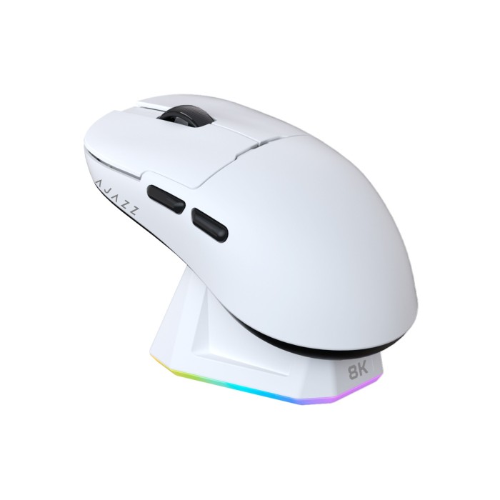 Ігрова бездротова миша Ajazz AJ159PRO -3 Mod-White-3395-8K Charging Dock (AJ159-PRO-W)